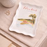 Andrea Ferolla Glass Tray - St Jean Bay Eden Rock St Barths