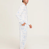 Petite Plume x Eden Rock Blue Reverie Men's Silk Pajama Set