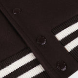 Faubourg Chocolate Wool Varsity Jacket