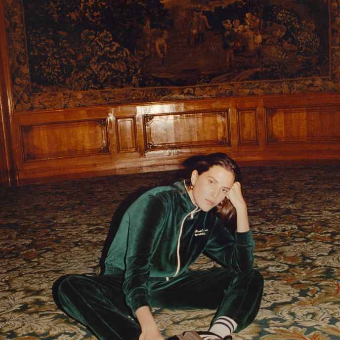 Oetker Collection Boutique Sporty & Rich x Le Bristol Green Velour Trousers